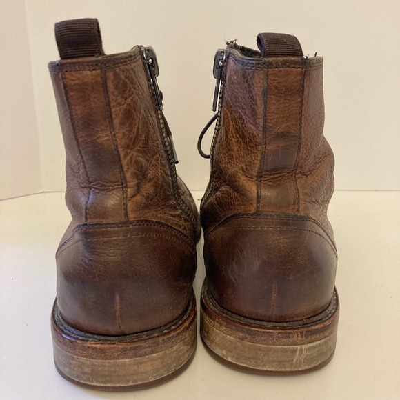 Kenneth Cole RED Saks Fifth Avenue Brown Leather Ankle Boots Men’s 9.5 - Picture 7 of 13